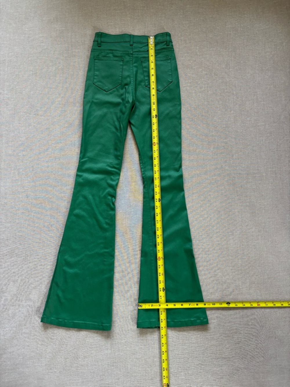 Edikted green faux leather flare pants. - Picture 10 of 16